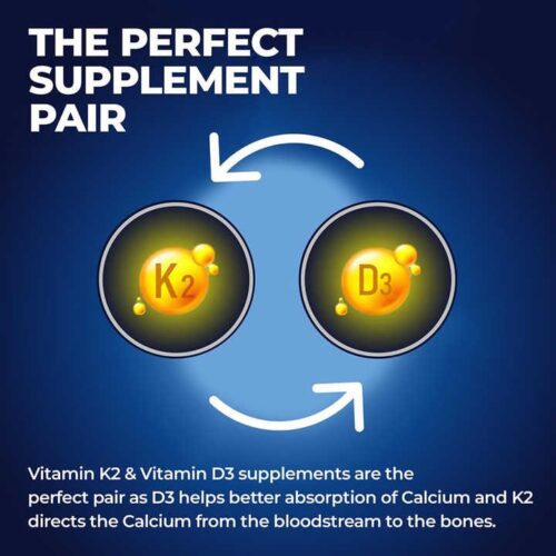 Vitamin D3 K2 Capsules for Bone Health