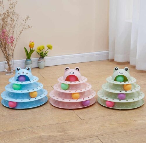 H96e8244107594539bf4bacc63473fd7d2.jpg_720x720q50.jpg Interactive Cat Tower Turntable Toy